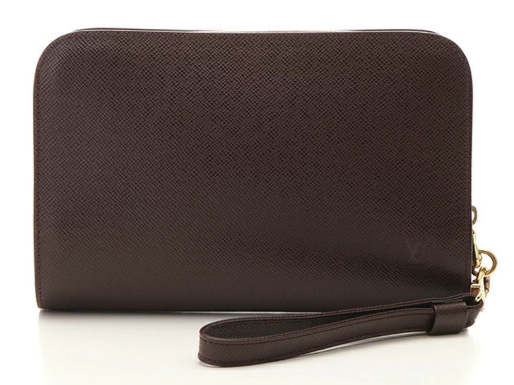 LOUIS VUITTON Baikal Taiga Acajou Clutch Bag Shoulder